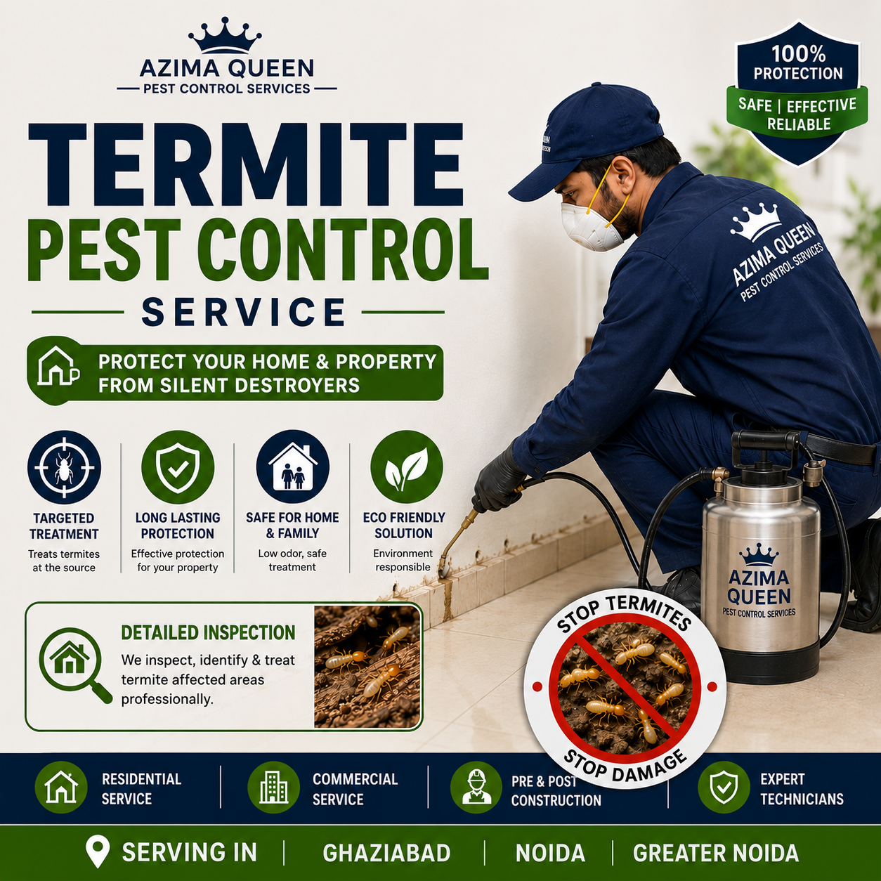 Professional Termite Pest Control Service by Azima Queen