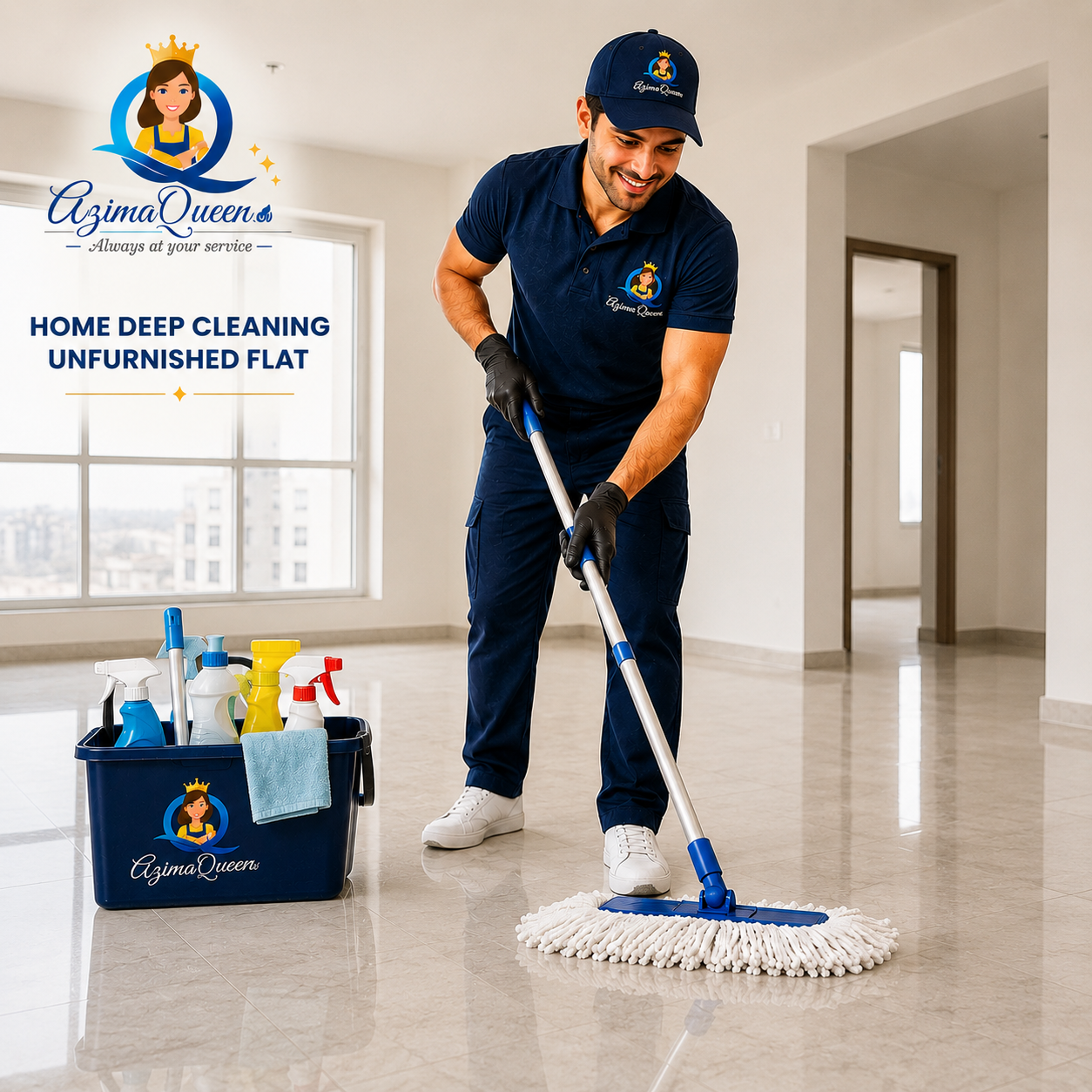Unfurished Flat Deep Cleaning Service in Delhi NCR by Azima Queen